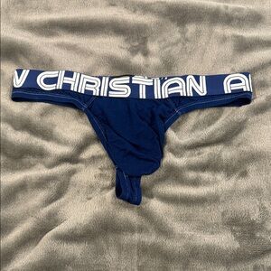 Navy Blue Andrew Christian Thong